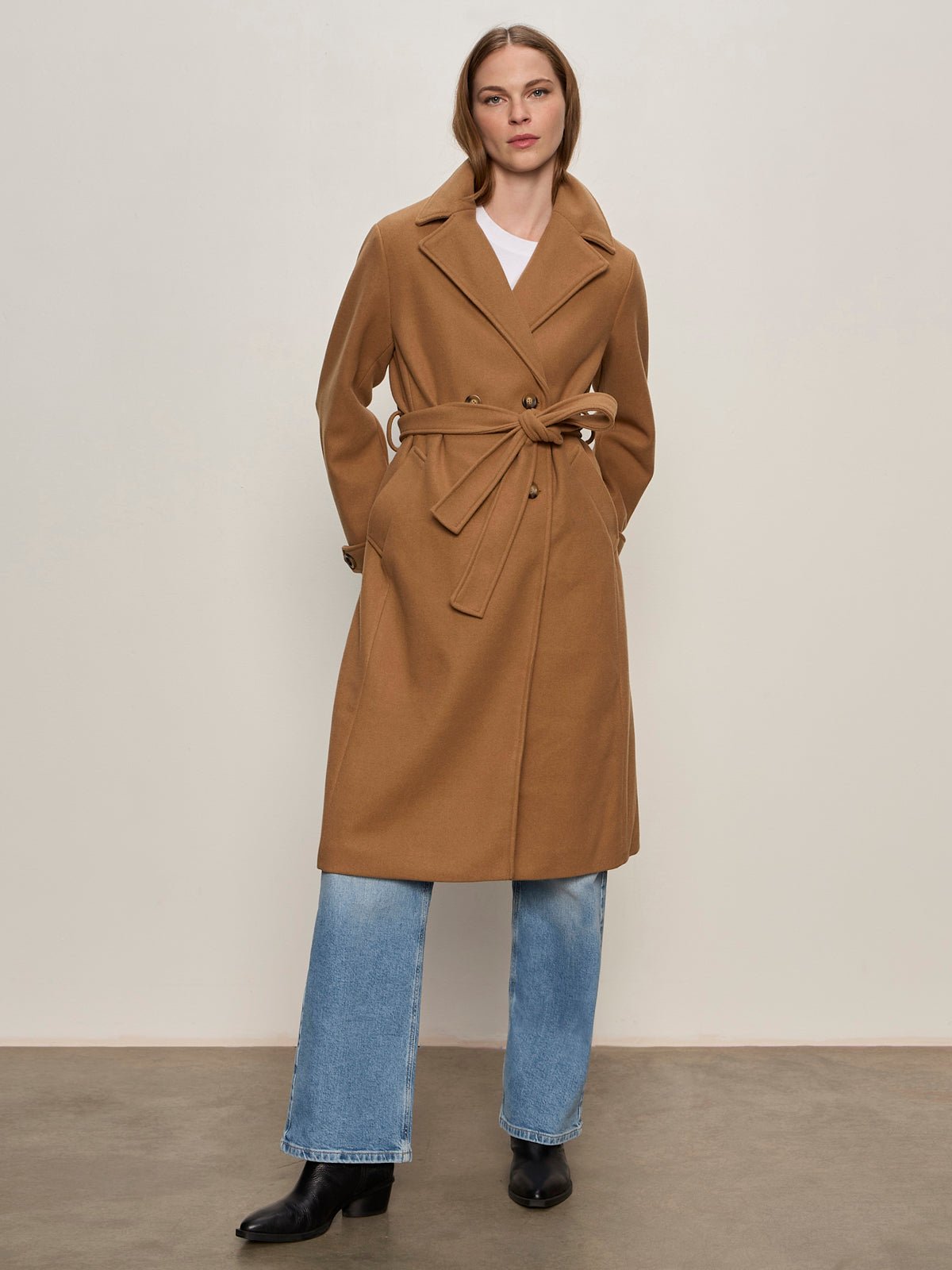 Aria Wrap Coat Camel - Image 2