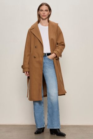 Aria Wrap Coat Camel