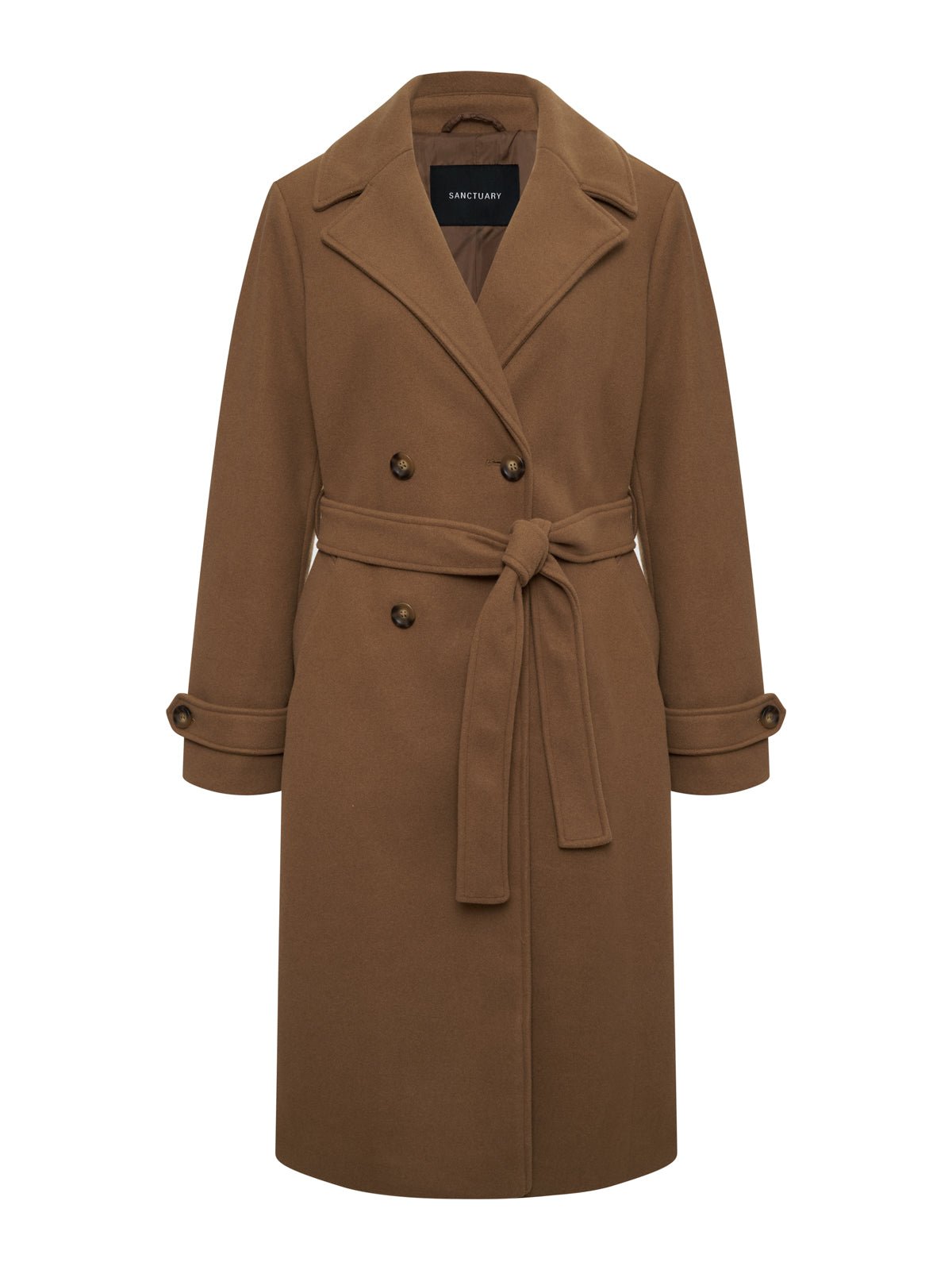 Aria Wrap Coat Camel - Image 7