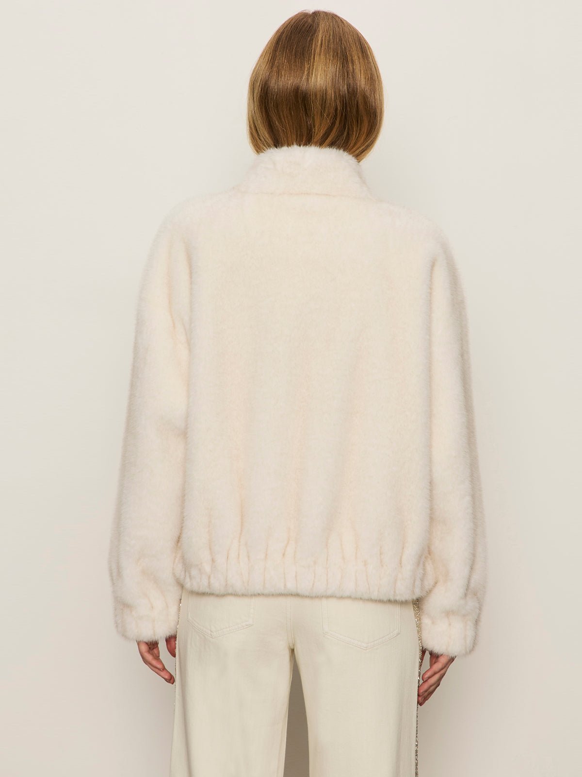 Coco Fur Jacket Almond Cream - Image 4