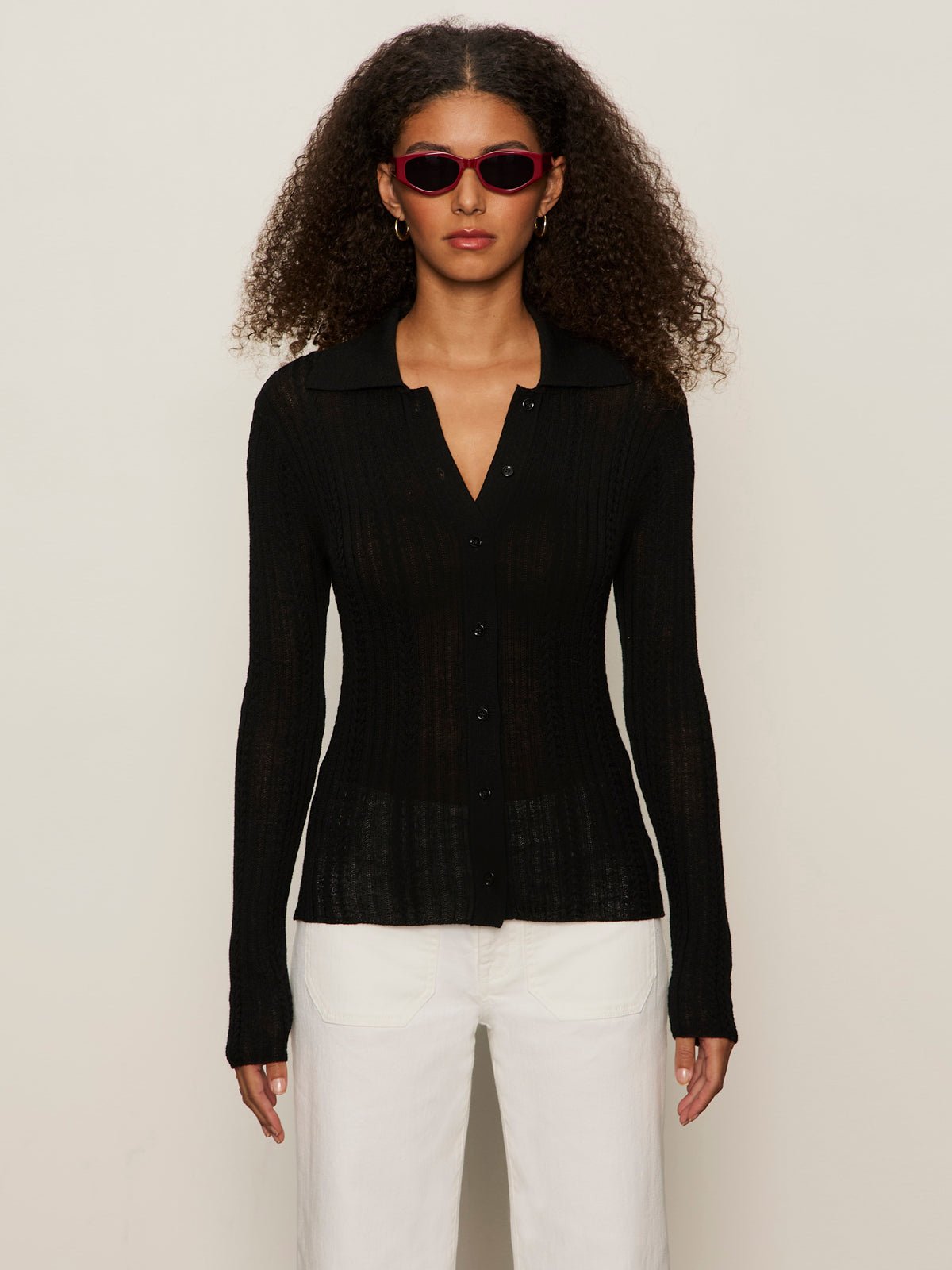 Dreamy Cable Shirt Black - Image 2