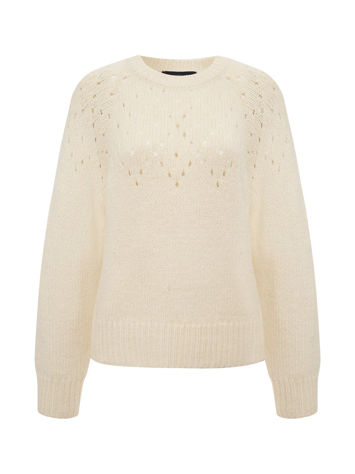 Femme Openwork Sweater Vanilla Creme - Image 7