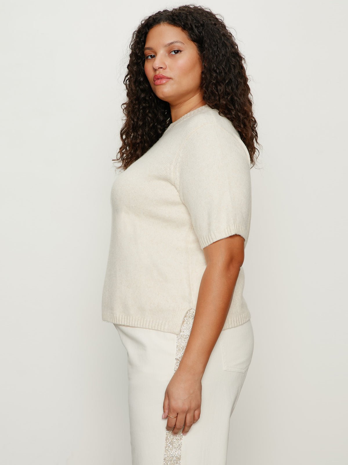 Perfect Sweater Tee Vanilla Creme Extended Sizing - Image 3