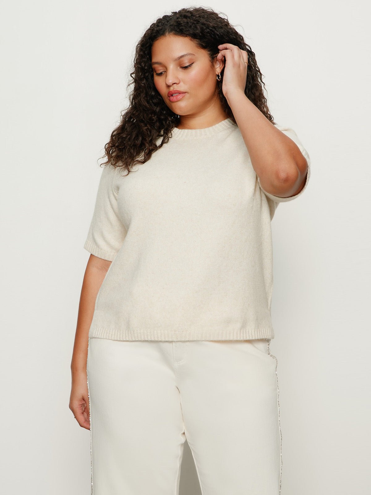 Perfect Sweater Tee Vanilla Creme Extended Sizing - Image 4