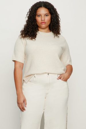 Perfect Sweater Tee Vanilla Creme Extended Sizing