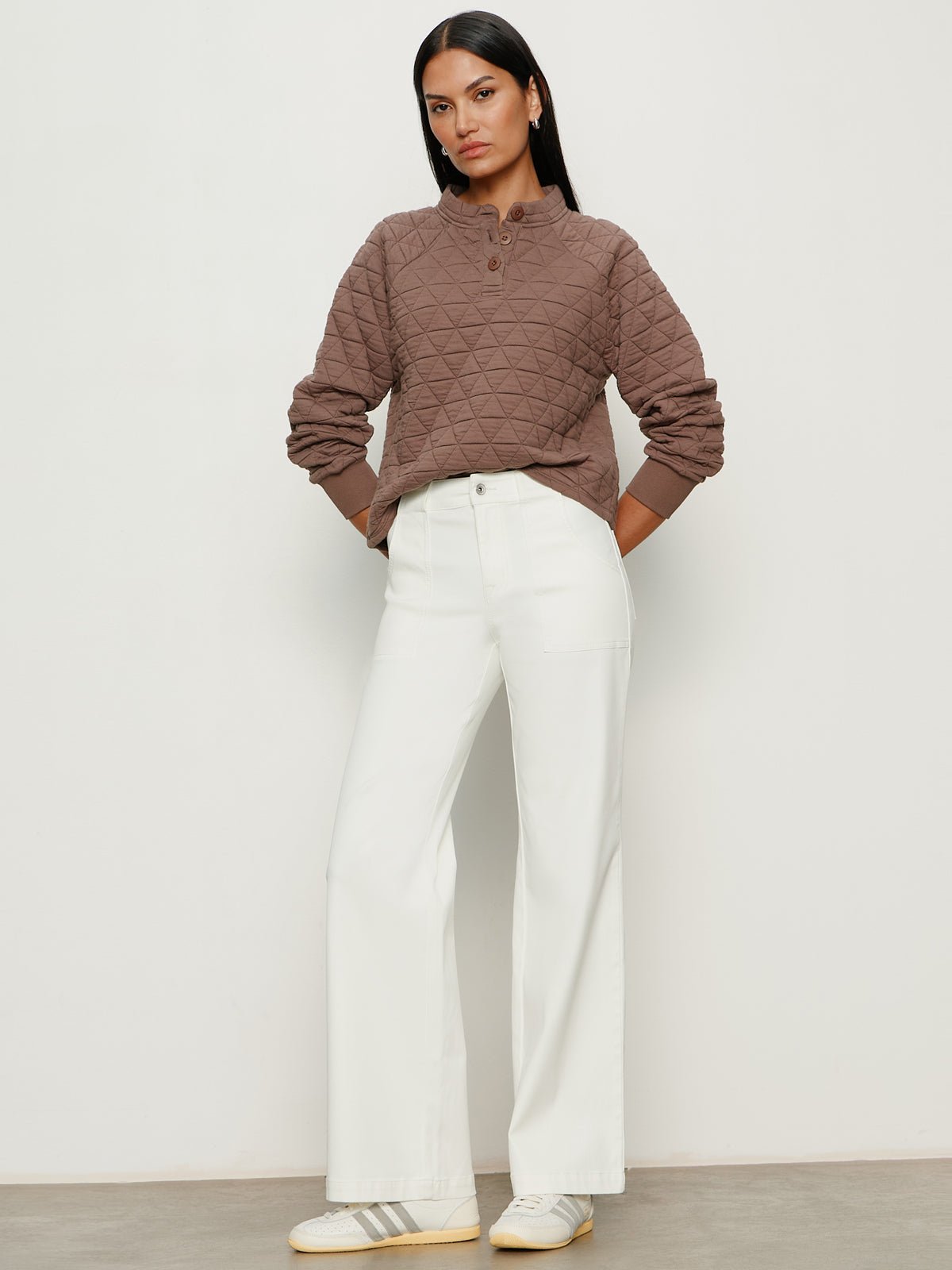 Quilted Button Popover Morel - Image 2