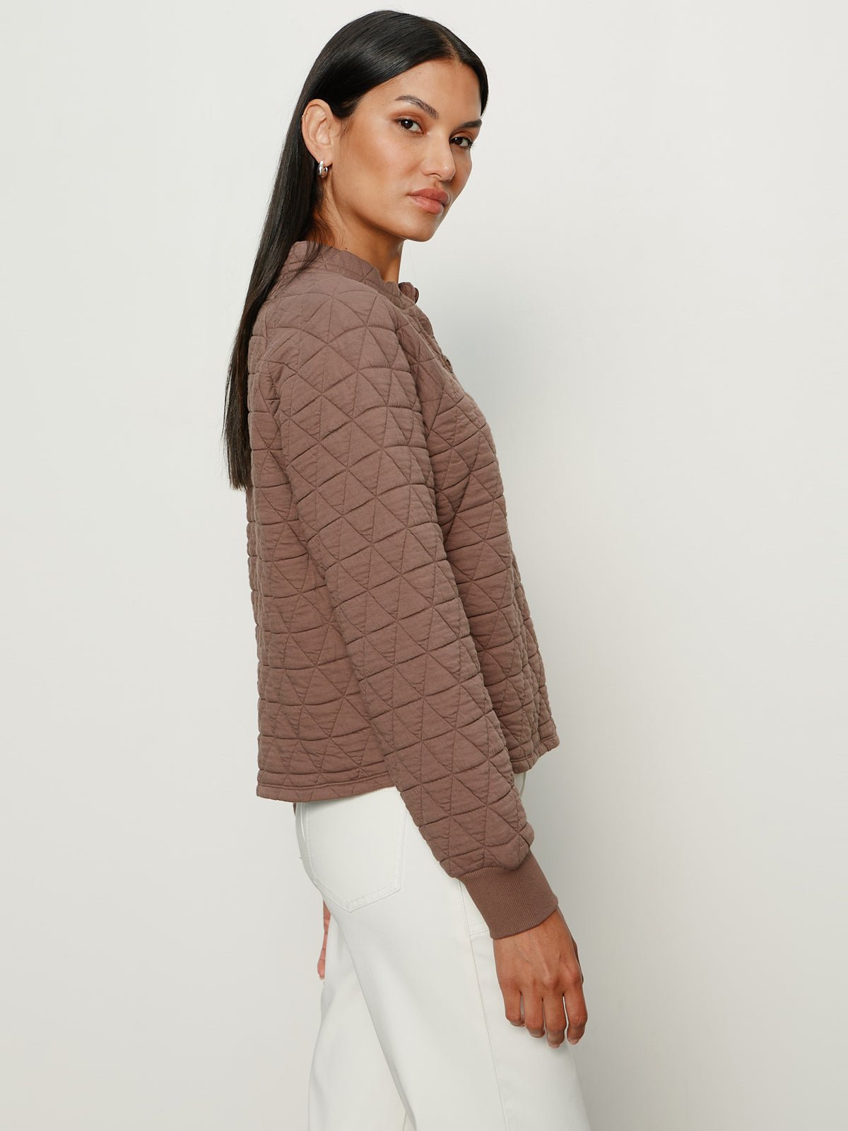 Quilted Button Popover Morel - Image 5