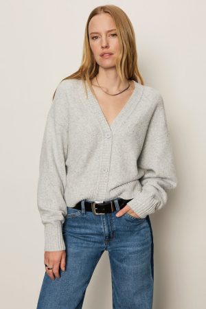 Shimmer Cardi Heather Grey Sparkle