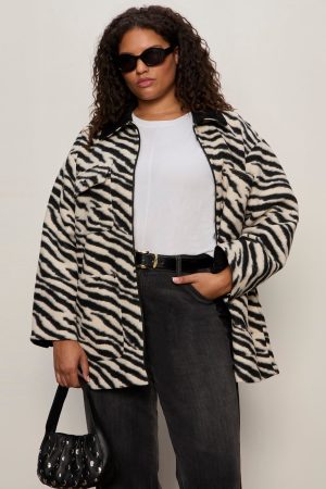 Soiree Barn Jacket Striking Zebra Extended Sizing