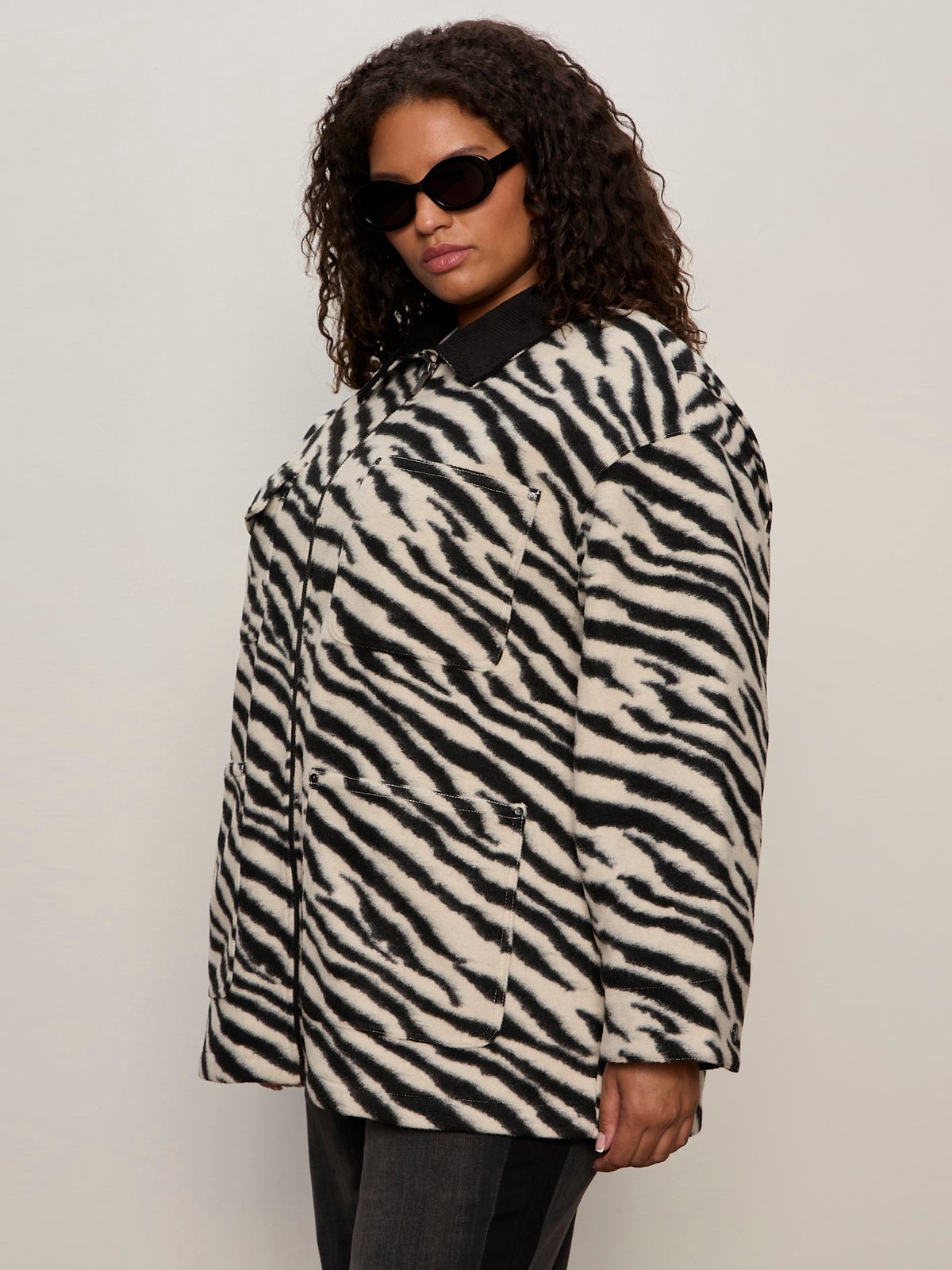 Soiree Barn Jacket Striking Zebra Extended Sizing - Image 3